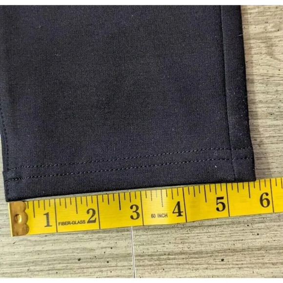 Max Jeans Dress Pants 18W Black Stretch Solid Logo Ponte Knit Back Pockets - Picture 12 of 12